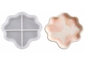 Molde silicona bandeja irregular bordes ondulados